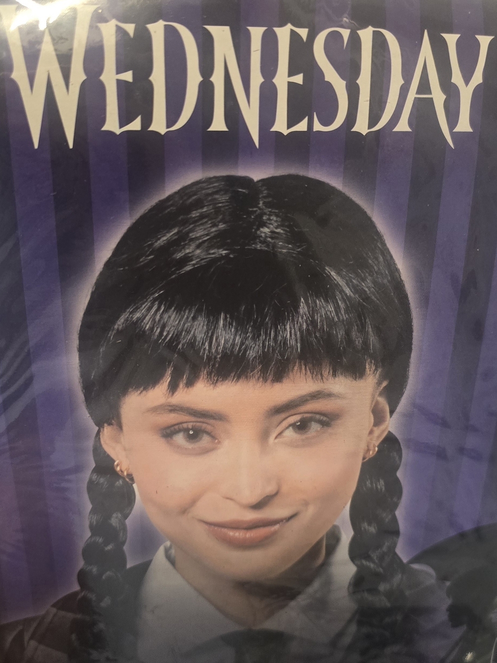 Rubie's Black Short Bangs Braided Costume Wig